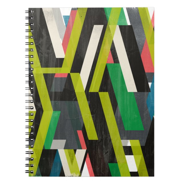 Diagonal Slipstream Pattern Notebook (Front)