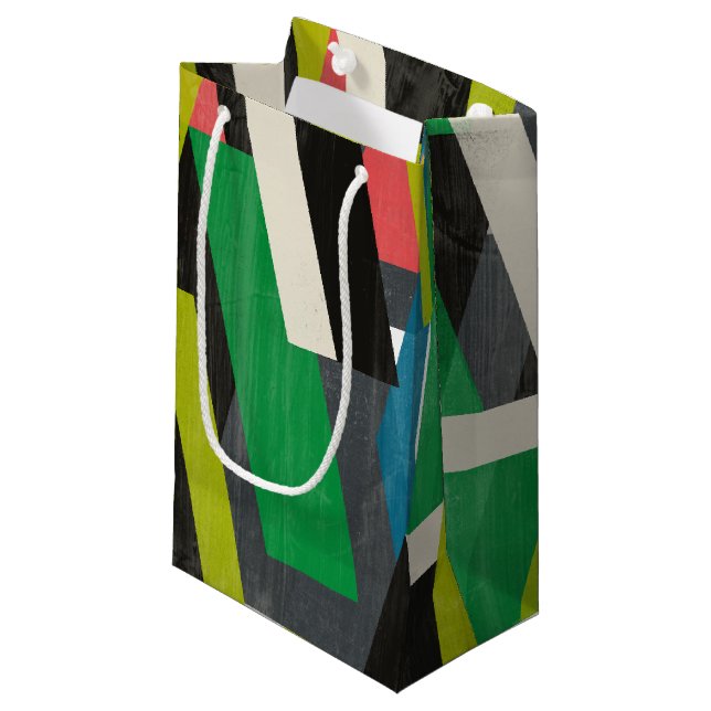 Diagonal Slipstream Pattern Small Gift Bag (Front Angled)