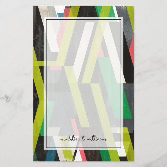 Diagonal Slipstream Pattern Stationery (Front)