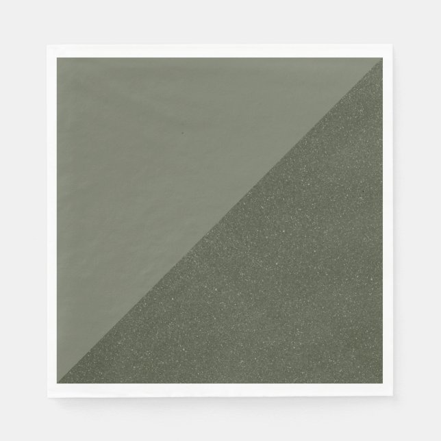 Diagonal Split Moss Green Napkin (Front)