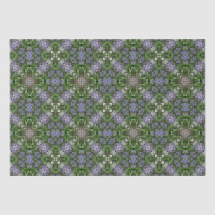 Diagonal square floral pattern tissue paper