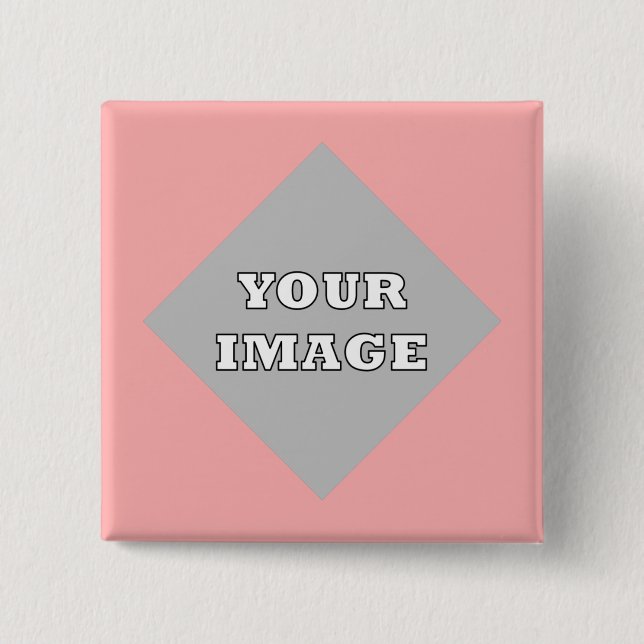 Diagonal Square Photo Border 2 Inch Square Button (Front)