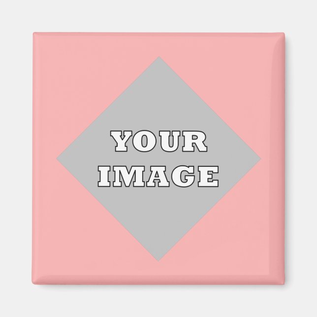 Diagonal Square Photo Frame Magnet (Front)
