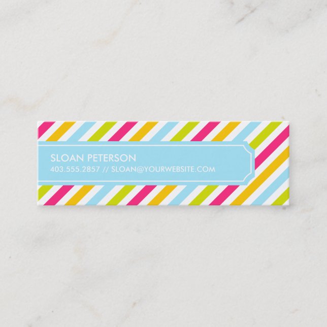 Diagonal Stripe Calling Card (Front)