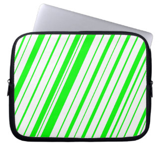 Diagonal Stripe ~ Lime Laptop Sleeve