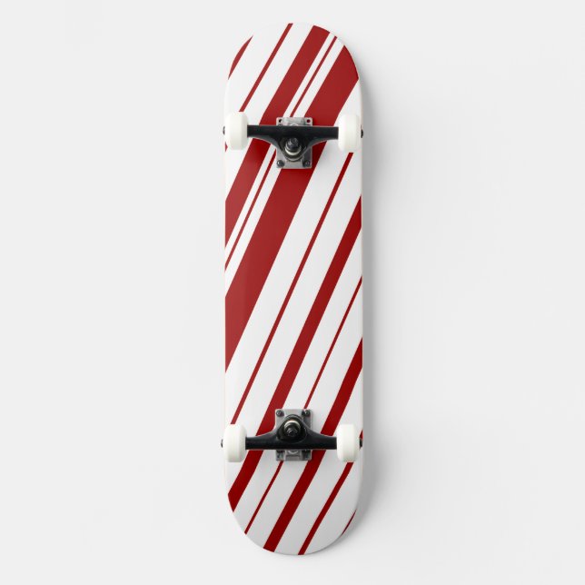 Diagonal Stripe ~ Maroon Skateboard (Front)