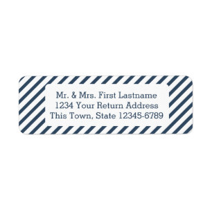 Diagonal Stripe Navy Blue