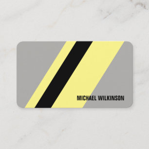 Diagonal stripe ribbon colour theme cover grey business card