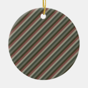 Diagonal Stripes 01 Ceramic Ornament