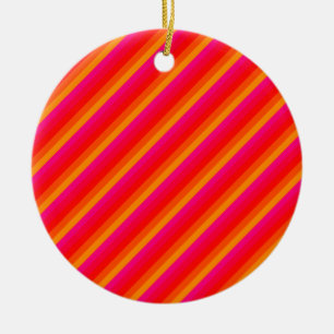 Diagonal Stripes 02 Ceramic Ornament