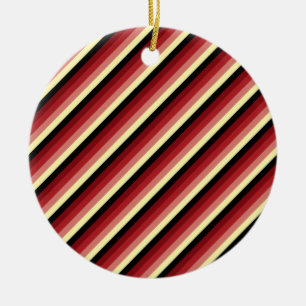 Diagonal Stripes 03 Ceramic Ornament