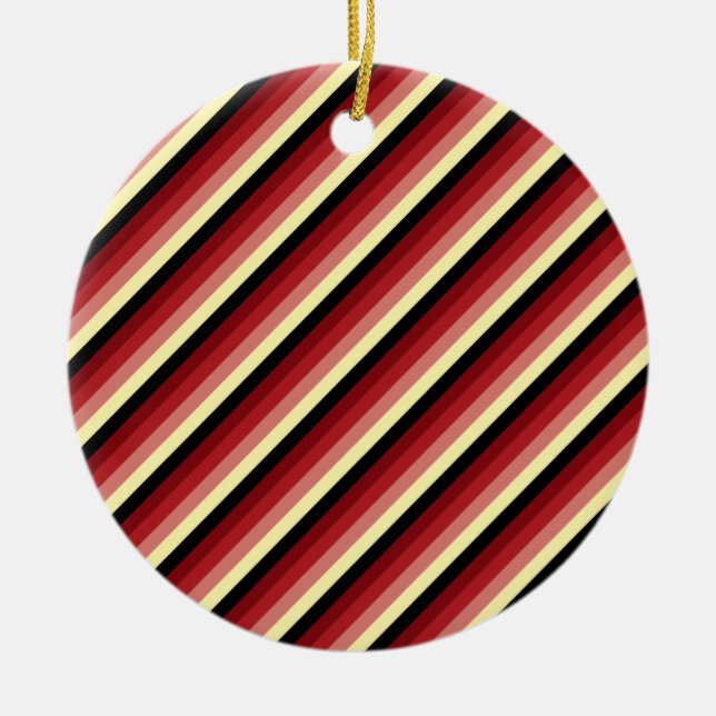 Diagonal Stripes 03 Ceramic Ornament (Front)