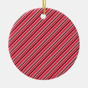 Diagonal Stripes 05 Ceramic Ornament