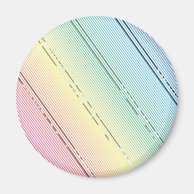 Diagonal stripes background 10 magnet (Front)