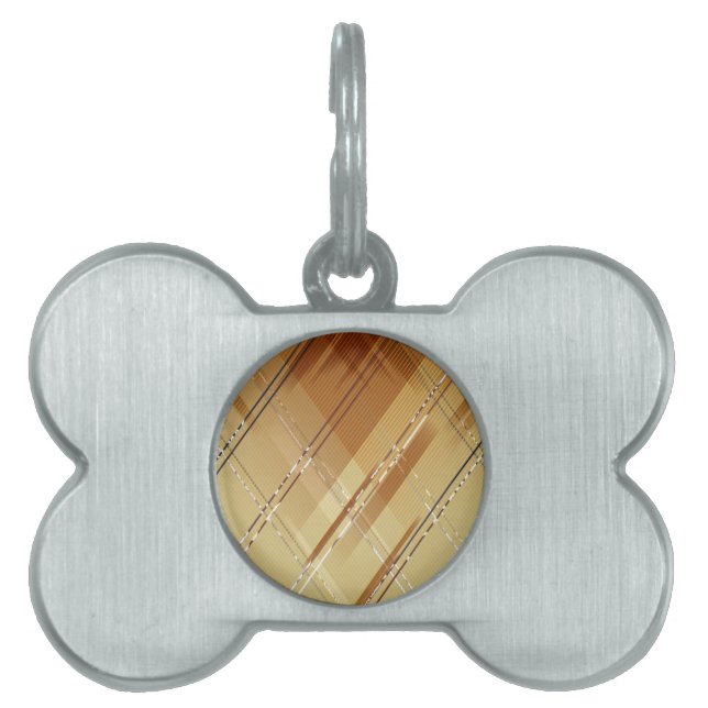 Diagonal stripes background 3 pet ID tag (Front)