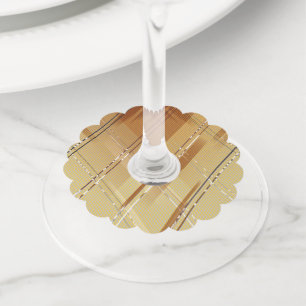 Diagonal stripes background 3 wine glass tag