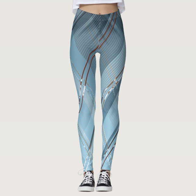 Diagonal stripes background 4 leggings (Front)