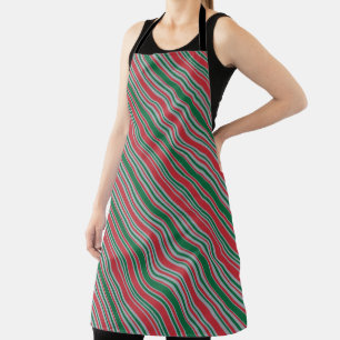 Diagonal stripes background apron