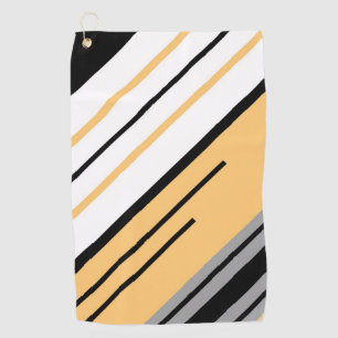 Diagonal stripes design golf towel