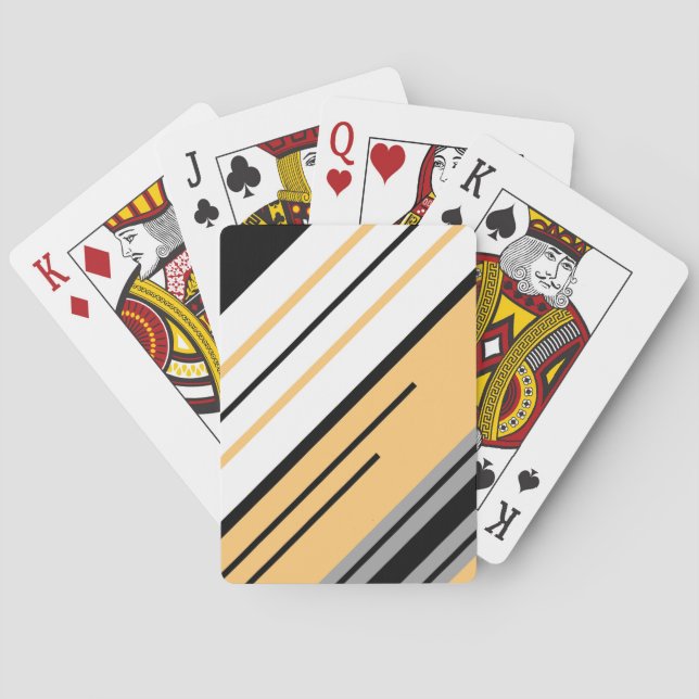 Diagonal stripes design playing cards (Back)