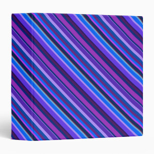 Diagonal stripes in blue and purple binder
