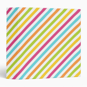 Diagonal stripes in vibrant colours binder