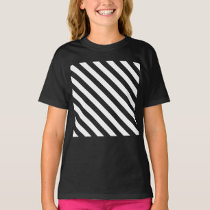 Diagonal Stripes Mono Pattern T-Shirt