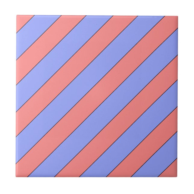 diagonal stripes pink and purple tile (Front)