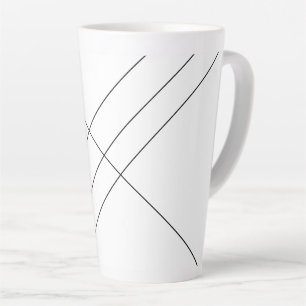 Diagonal Stripes sur Mug en latte noir et blanc