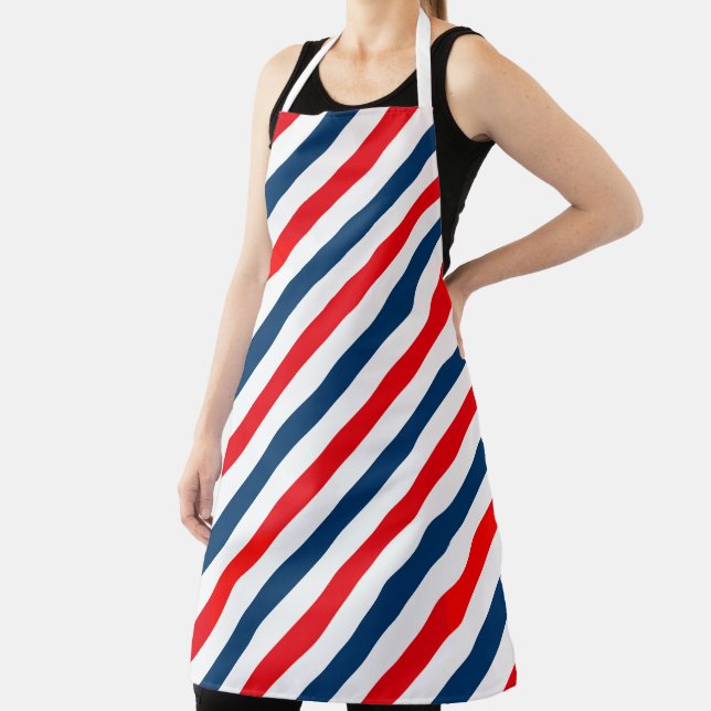 Diagonal Stripes Tricolor Apron (Insitu)