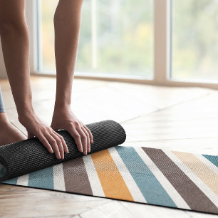 diagonal stripes yoga mat