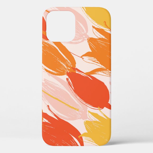 Diagonal Tulips: Light Colour Design. Case-Mate iPhone Case (Back)