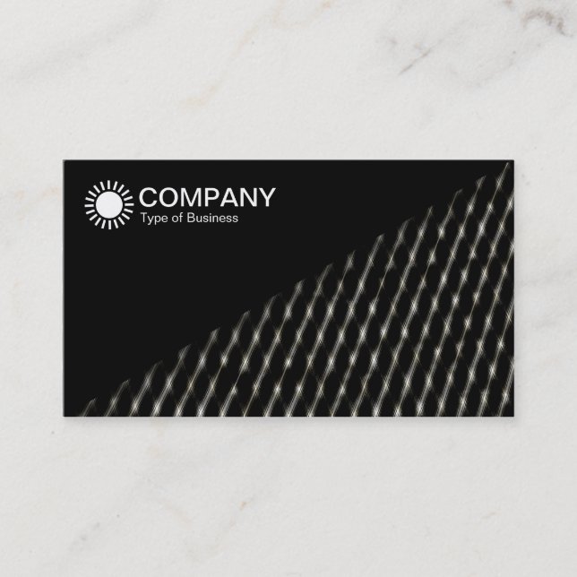 Diagonal V2 - Black - Abstract Mesh Business Card (Front)