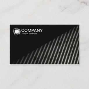 Diagonal V2 - Black - Diagonal Line Abstract Business Card