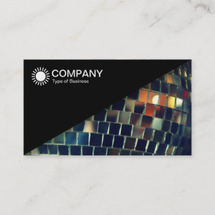 Diagonal V2 - Black - Mirror Ball Business Card