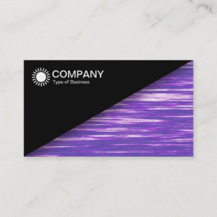 Diagonal V2 - Black - Purple Interference Business Card