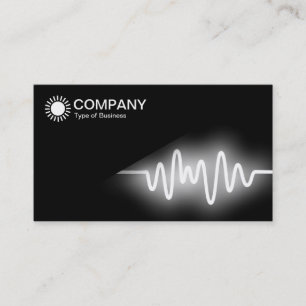 Diagonal V2 - Black - White Wave Business Card
