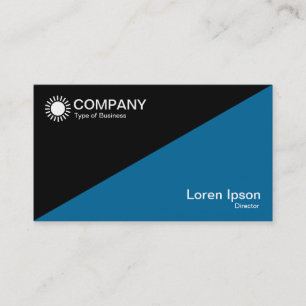 Diagonal v2 - Black with Blue 006699 Business Card