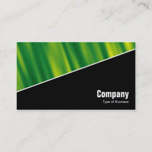 Diagonal V3 - Black - Green Ripple Business Card