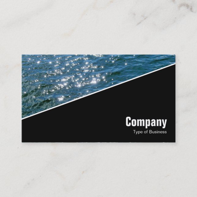 Diagonal V3 - Black - Sparkling Water Business Card (Front)