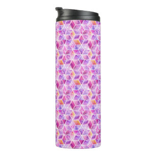 Diagonal Watercolor Colorful Thermal Tumbler