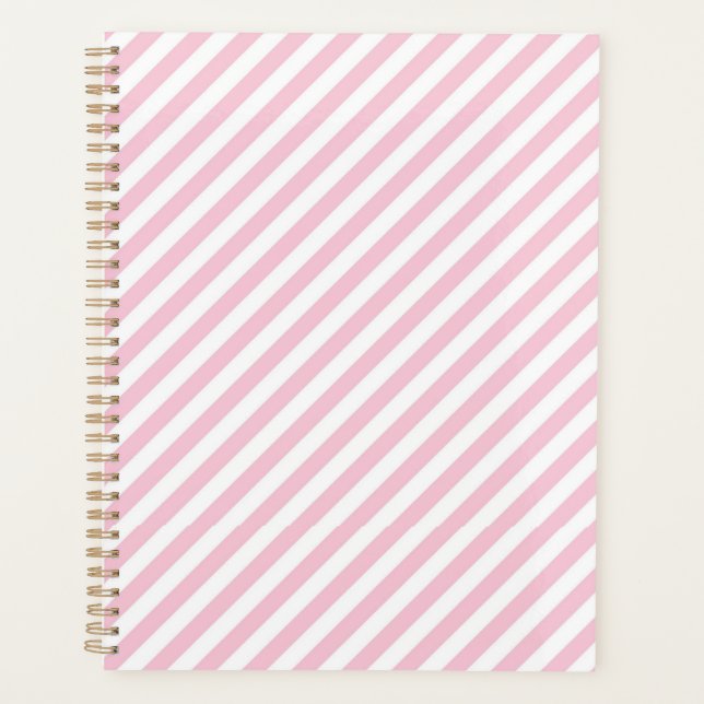 Diagonal white and pink stripes pattern (Devant)