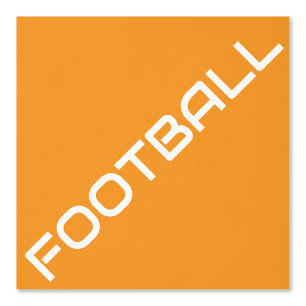 Diagonal White FOOTBALL Text On Bright Orange Wallpaper