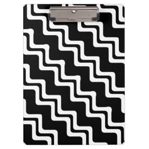 Diagonal Zig Zag Dual Coloured Line Pattern Clipboard