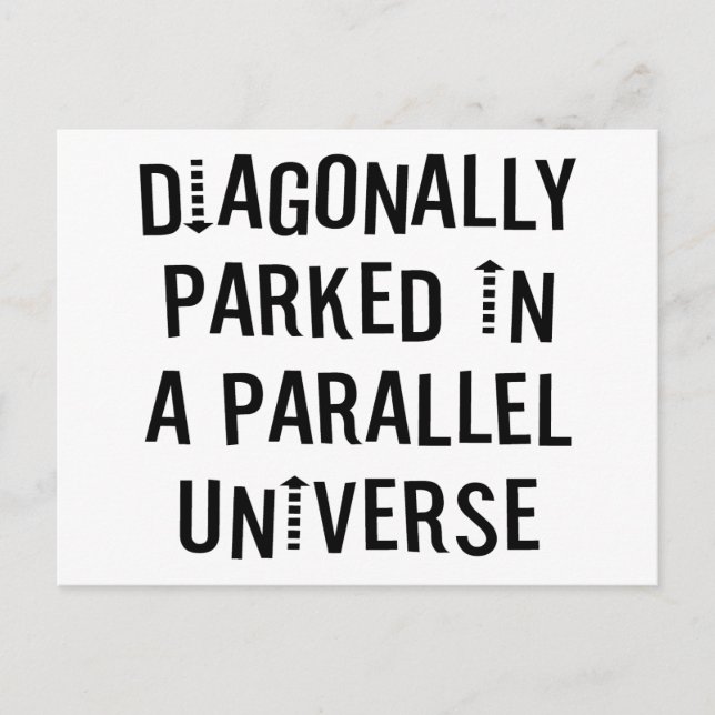 Diagonally Parked Postcard (Front)
