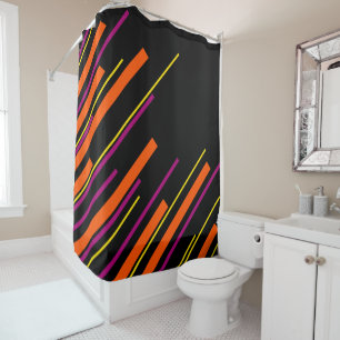 Diagonals - Black, Pink, Orange and Yellow