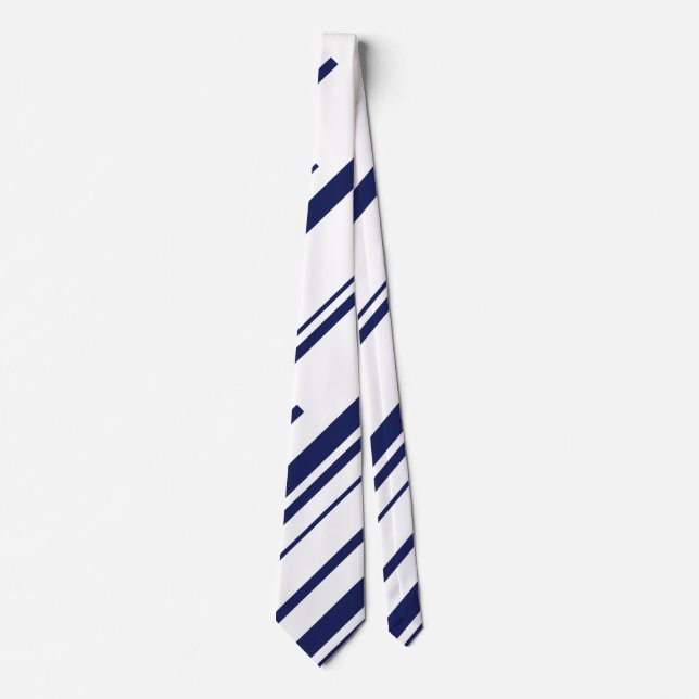 Diagonals in Blue and White Tie (Front)