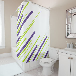 Diagonals in Lime Green and Purple