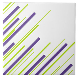 Diagonals in Lime Green and Purple Tile