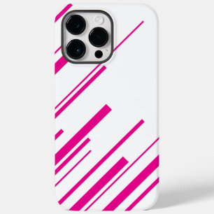 Diagonals in Magenta and White Case-Mate iPhone 14 Pro Max Case